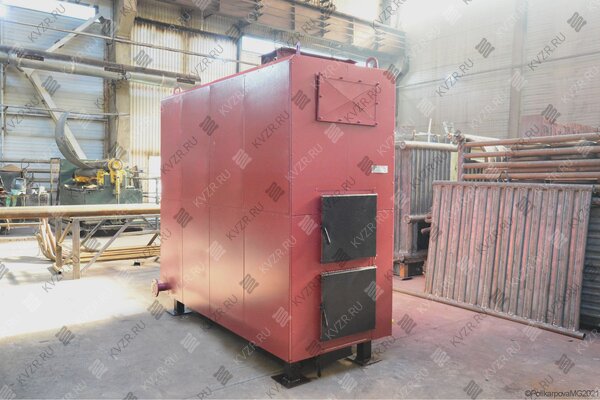 Котел 0.9 МВт на дровах с длинной топкой