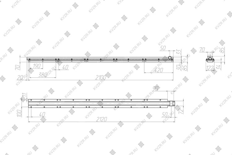 Чертеж штанги ТШПМ 2.5